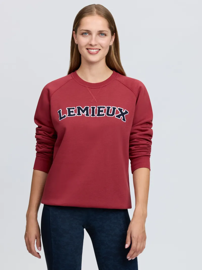 LeMieux Vida Varsity Crew Neck Sweatshirt - Russet