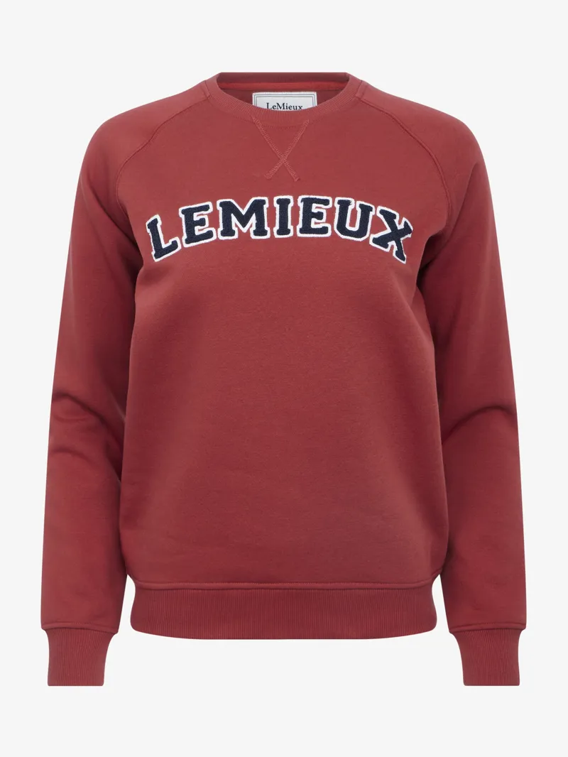 LeMieux Vida Varsity Crew Neck Sweatshirt - Russet-1