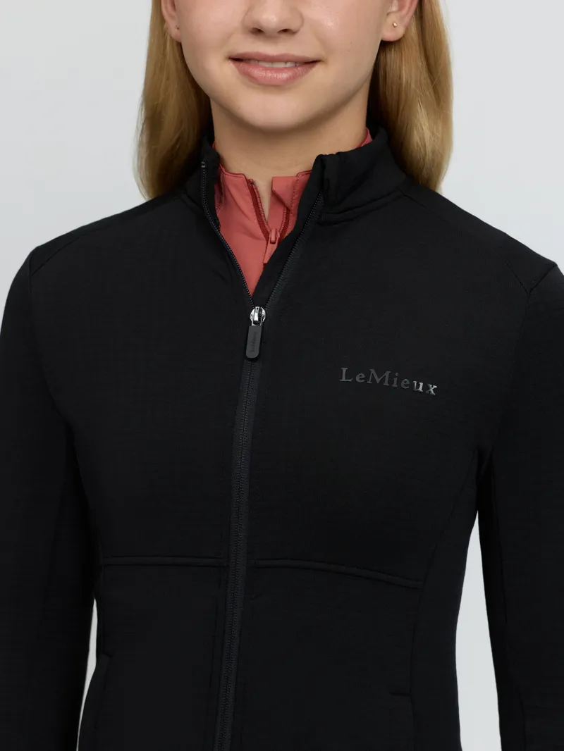 LeMieux Young Rider Bethany Zip Through Mid Layer - Black-5