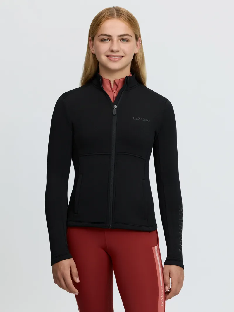 LeMieux Young Rider Bethany Zip Through Mid Layer - Black