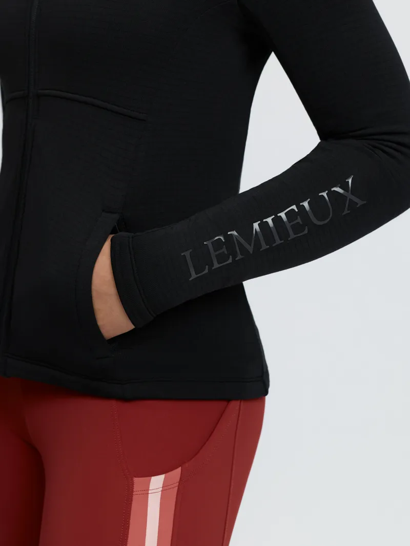 LeMieux Young Rider Bethany Zip Through Mid Layer - Black-9