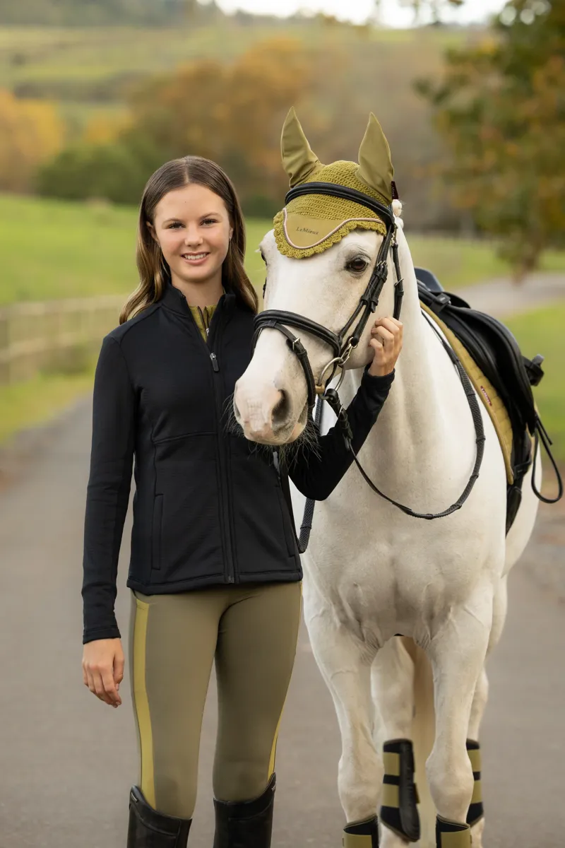 LeMieux Young Rider Bethany Zip Through Mid Layer - Black-4