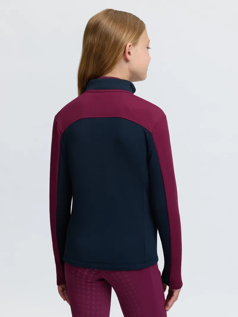 LeMieux Young Rider Bethany Zip Through Mid Layer - Blackberry-3