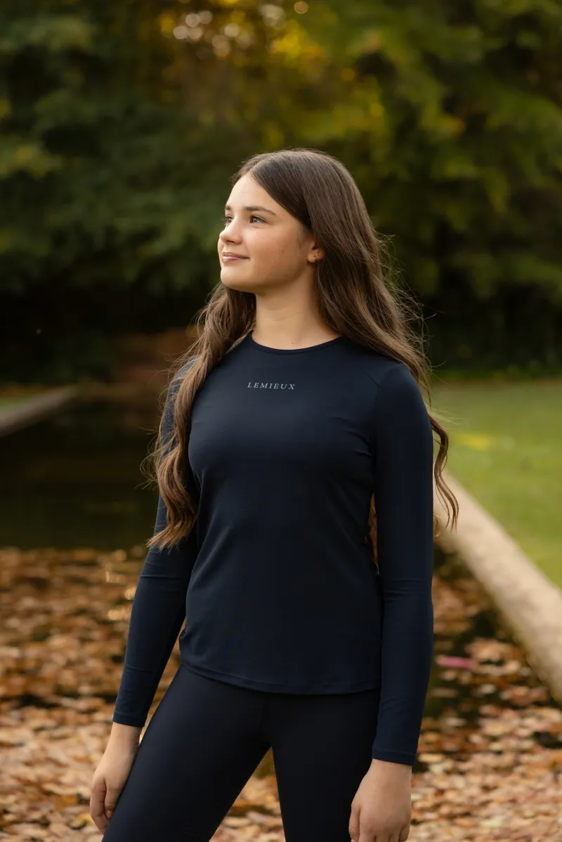 LeMieux Young Rider Hybrid Sports Top - Navy-8