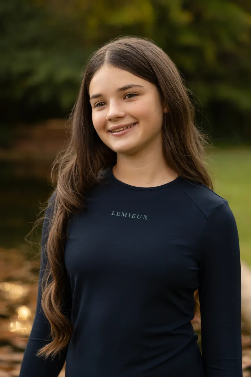 LeMieux Young Rider Hybrid Sports Top - Navy-7