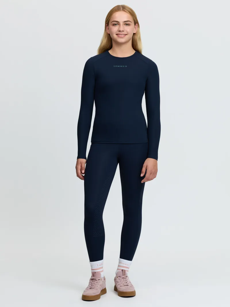 LeMieux Young Rider Hybrid Sports Top - Navy-3