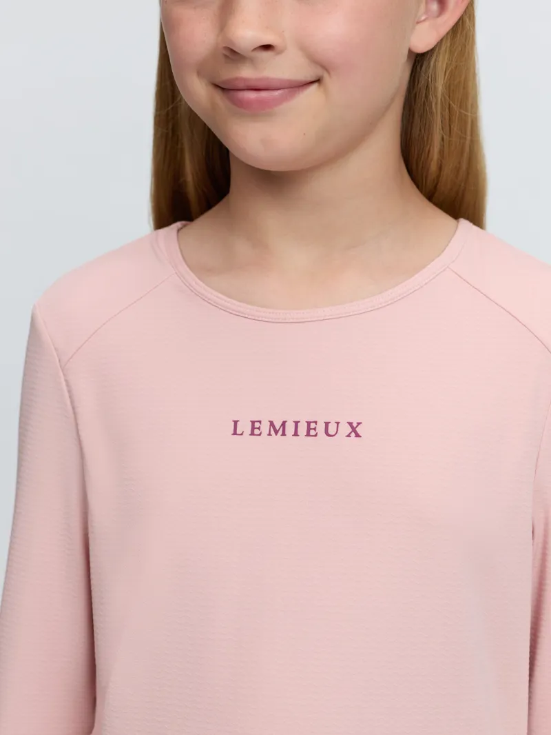 LeMieux Young Rider Hybrid Sports Top - Petal-4