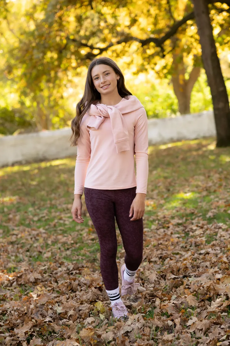 LeMieux Young Rider Hybrid Sports Top - Petal-8