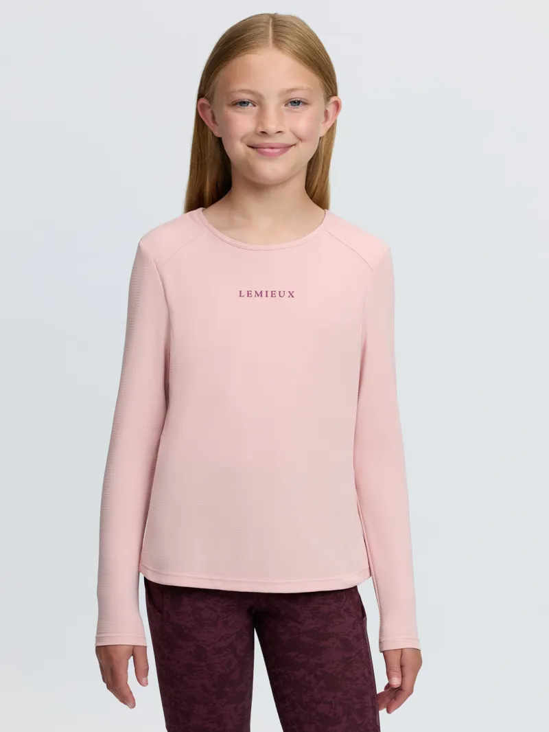 LeMieux Young Rider Hybrid Sports Top - Petal