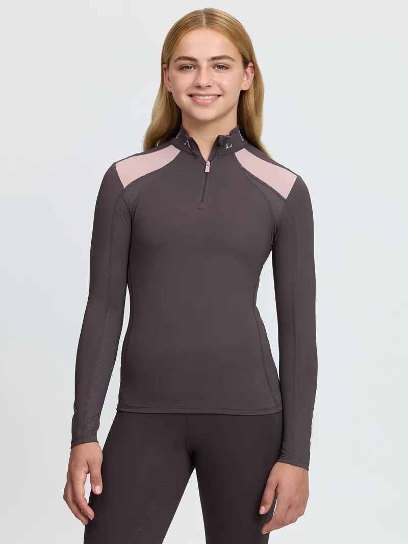 LeMieux Young Rider Mia Mesh Base Layer - Cocoa