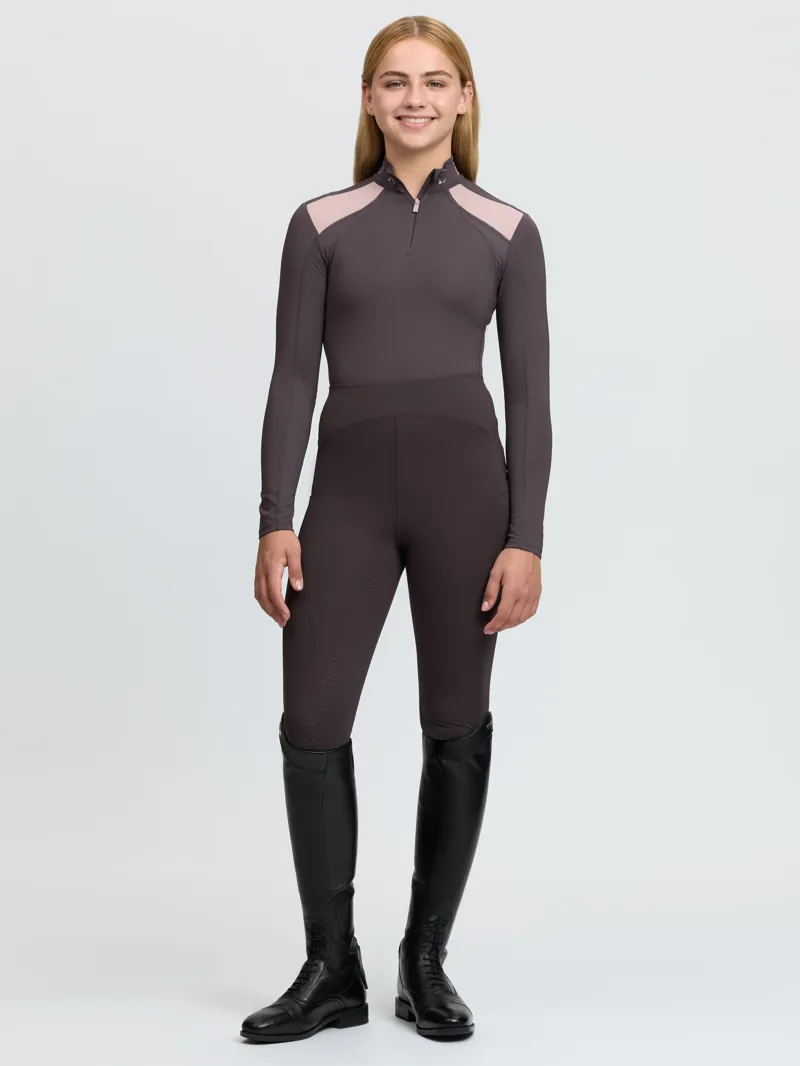 LeMieux Young Rider Mia Mesh Base Layer - Cocoa-6