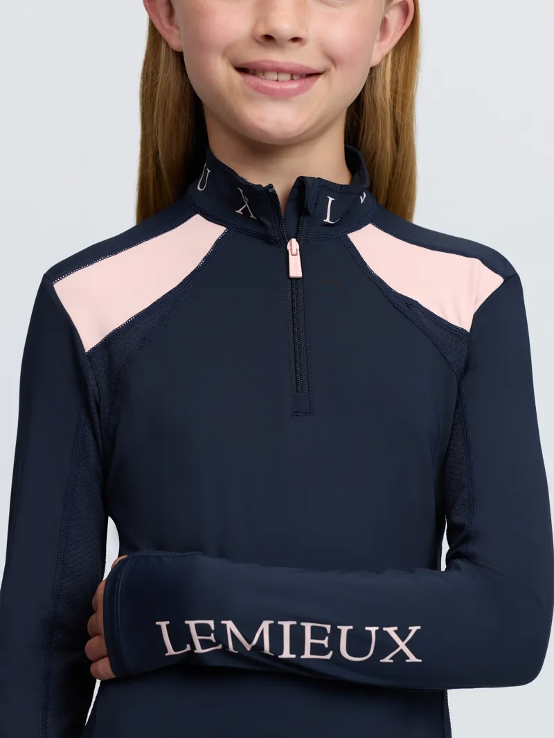 LeMieux Young Rider Mia Mesh Base Layer - Navy-4