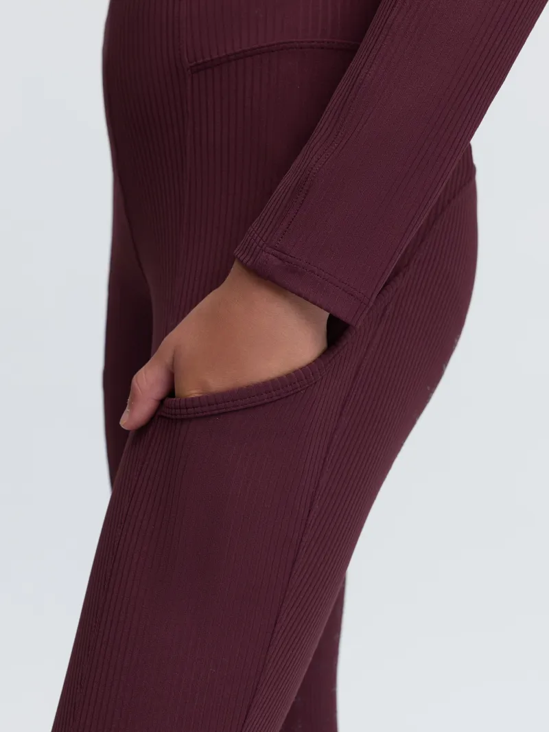 LeMieux Young Rider Orla Ribbed Pull Ons - Bramble-5