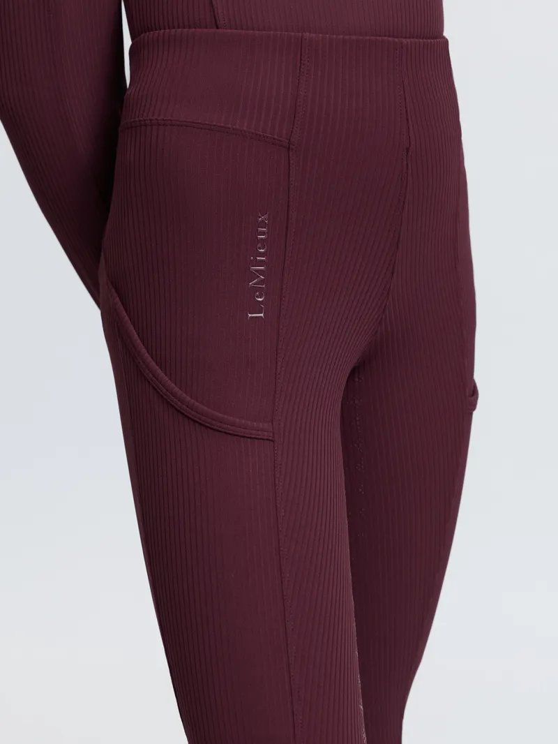 LeMieux Young Rider Orla Ribbed Pull Ons - Bramble-4