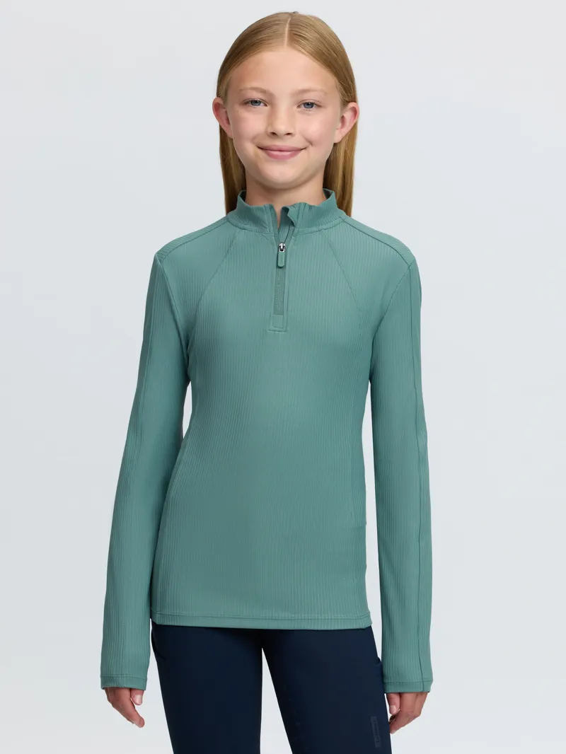 LeMieux Young Rider Raye Ribbed Base Layer - Aloe