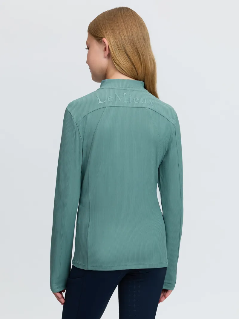 LeMieux Young Rider Raye Ribbed Base Layer - Aloe-3
