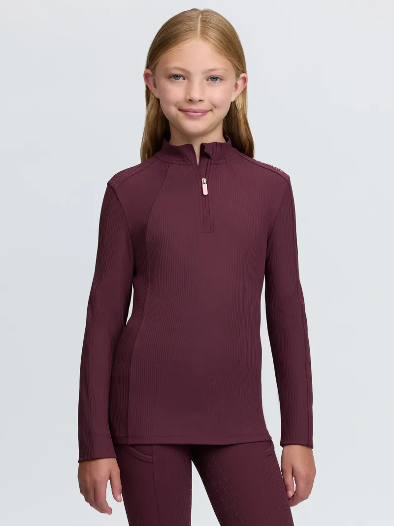 LeMieux Young Rider Raye Ribbed Base Layer - Bramble