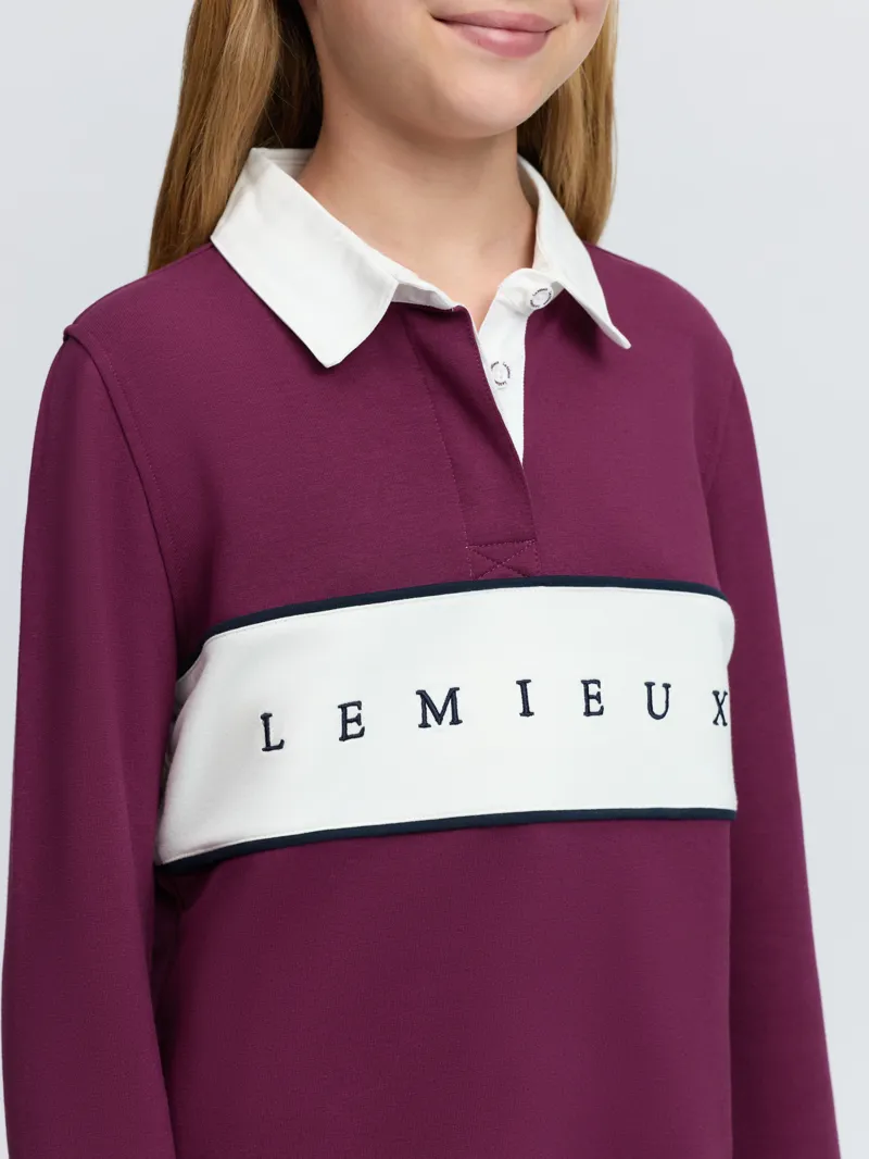 LeMieux Young Rider Riley Rugby Shirt - Blackberry-4