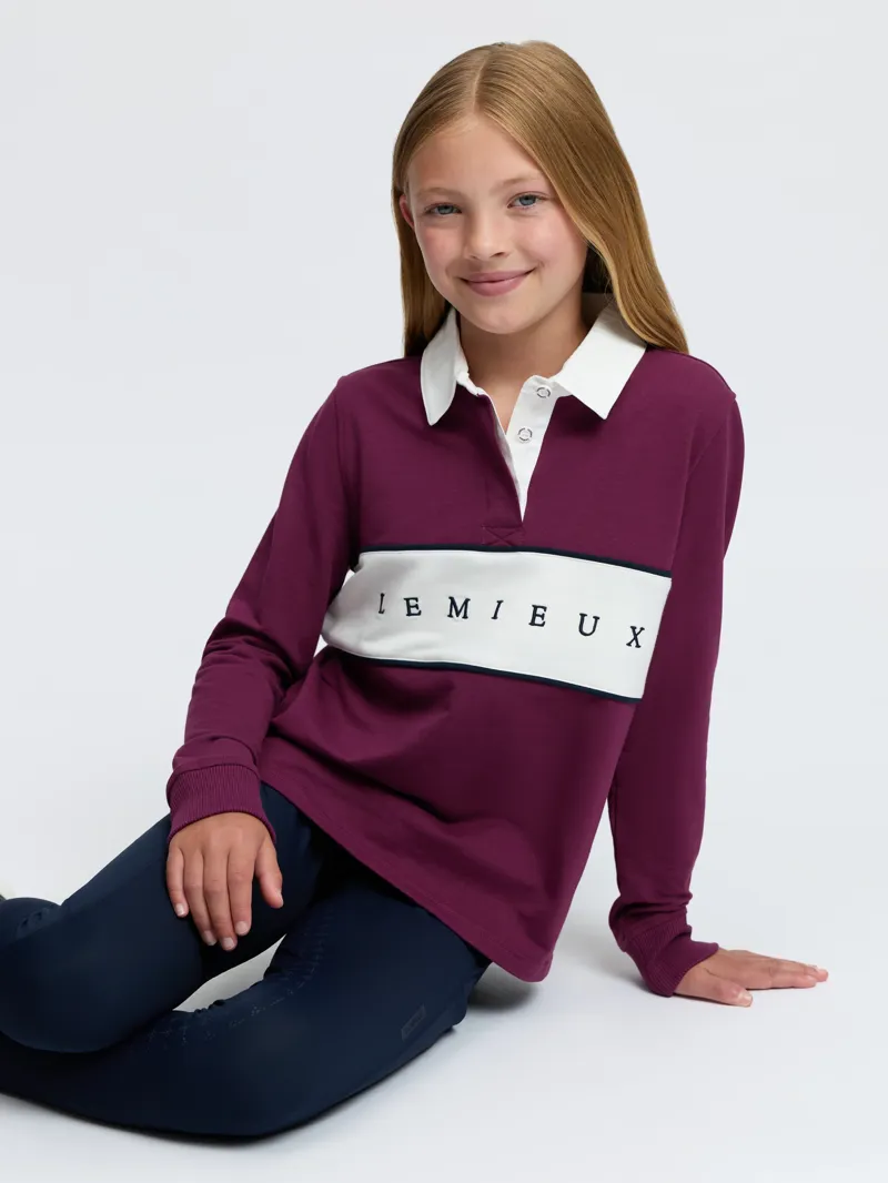 LeMieux Young Rider Riley Rugby Shirt - Blackberry-3