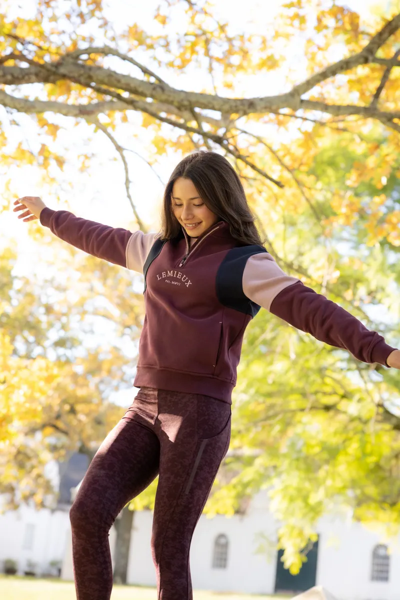LeMieux Young Rider Viola Quarter Zip Sweat - Bramble-7
