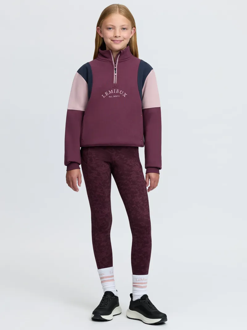 LeMieux Young Rider Viola Quarter Zip Sweat - Bramble-6