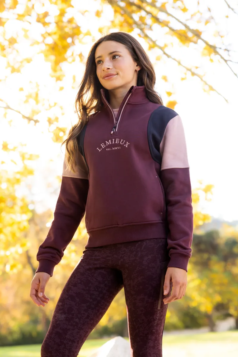 LeMieux Young Rider Viola Quarter Zip Sweat - Bramble-8