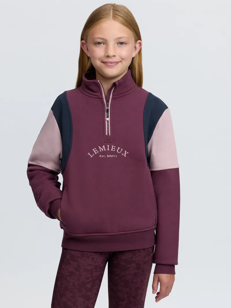 LeMieux Young Rider Viola Quarter Zip Sweat - Bramble