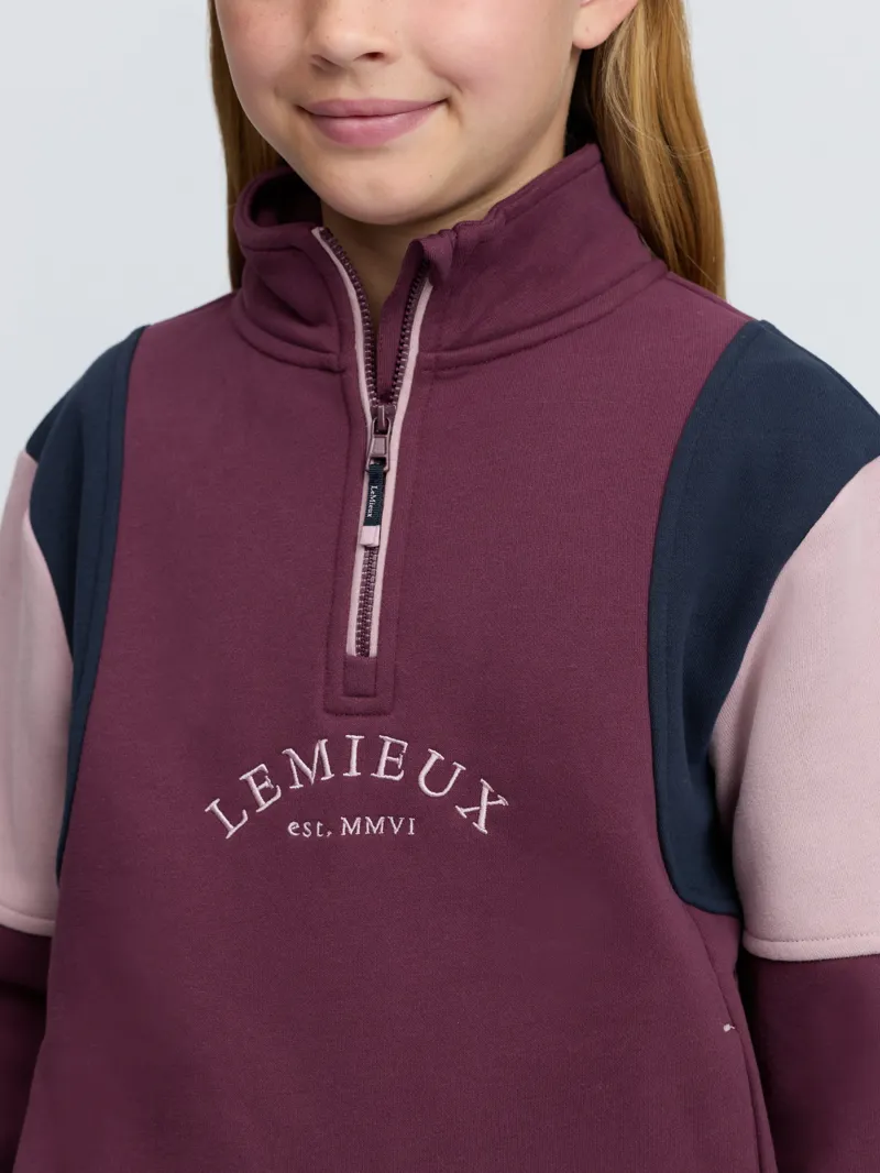 LeMieux Young Rider Viola Quarter Zip Sweat - Bramble-3