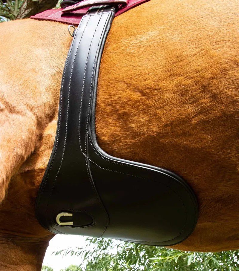 Premier Equine Lizzano Anatomic Leather Stud Girth - Black-2