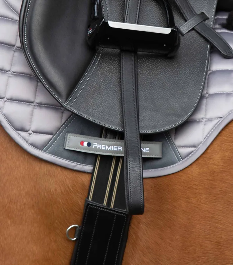 Premier Equine Lizzano Anatomic Leather Stud Girth - Black-3