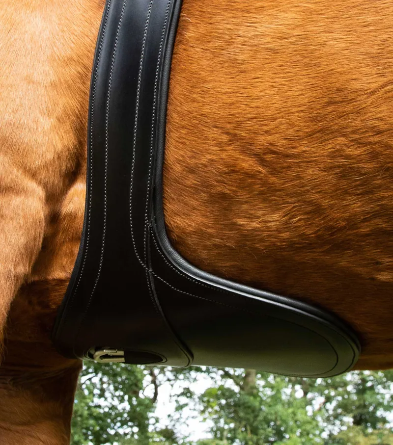 Premier Equine Lizzano Anatomic Leather Stud Girth - Black-1