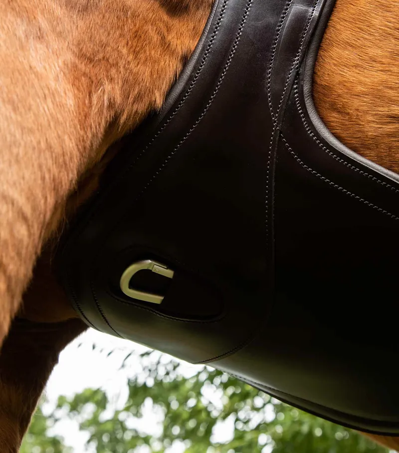 Premier Equine Lizzano Anatomic Leather Stud Girth - Brown-2