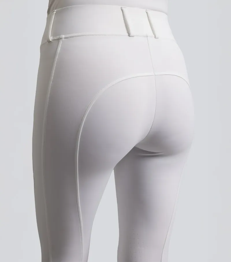 Premier Equine Luceo Women's Gel Knee Competition Riding Tights - White-2