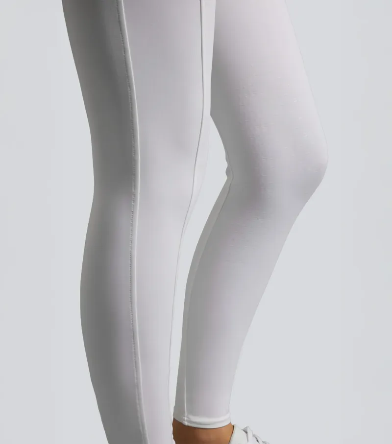 Premier Equine Luceo Women's Gel Knee Competition Riding Tights - White-5
