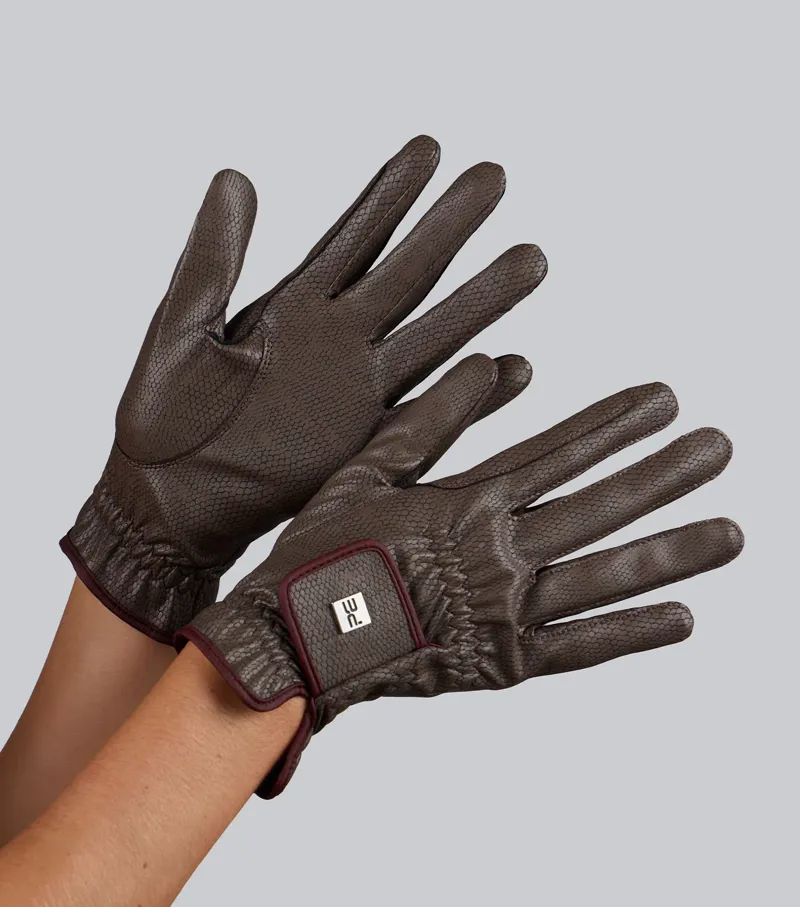Premier Equine Metaro Riding Gloves - Brown