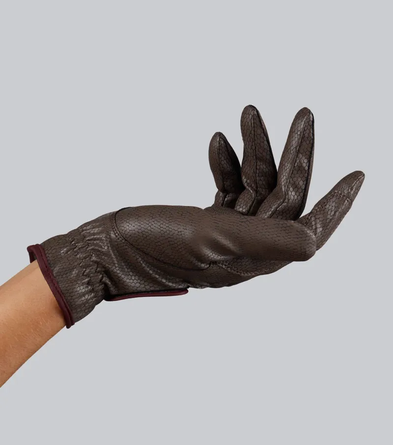 Premier Equine Metaro Riding Gloves - Brown-3