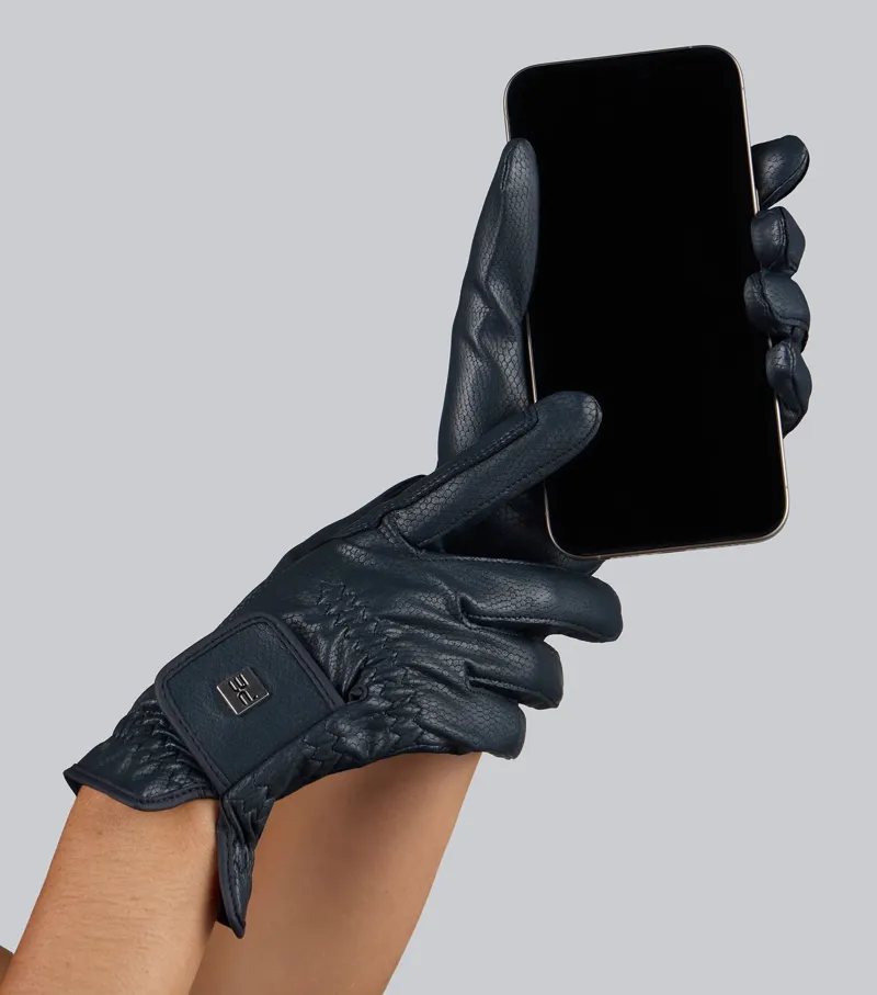 Premier Equine Metaro Riding Gloves - Navy-1