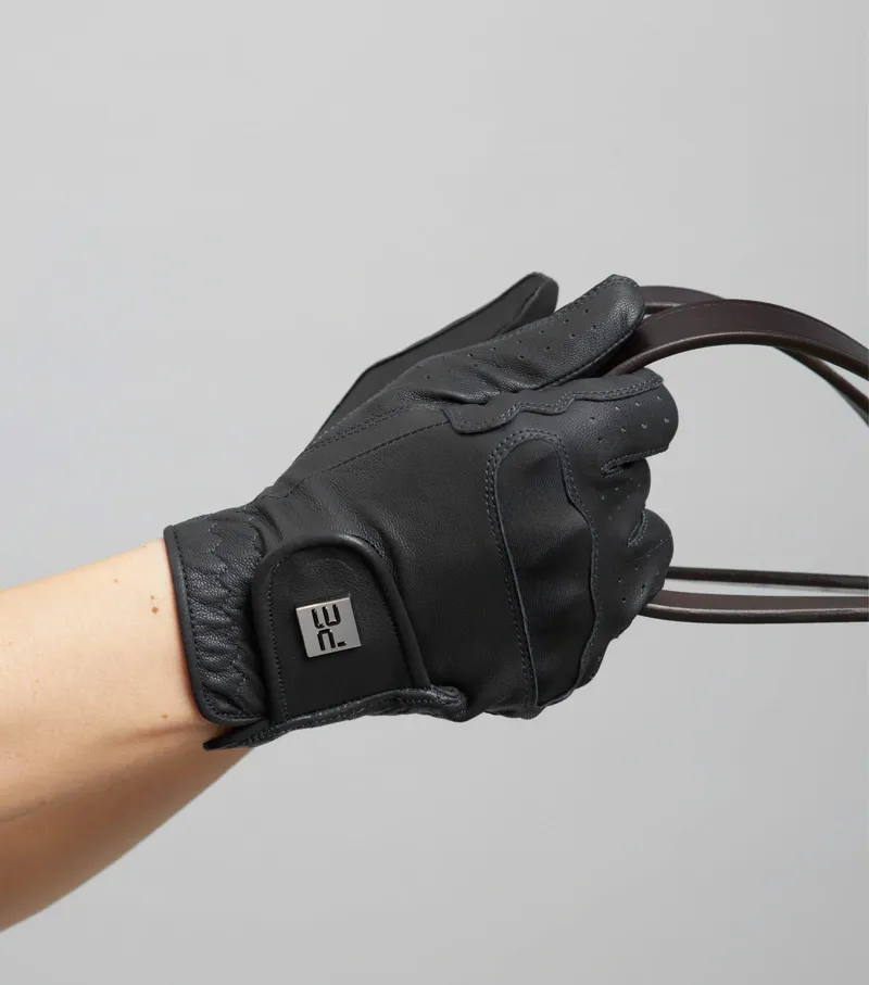 Premier Equine Mizar Ladies Leather Riding Gloves - Black-1