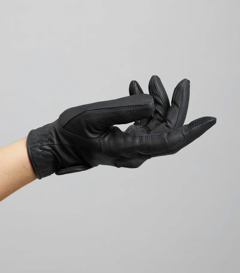 Premier Equine Mizar Ladies Leather Riding Gloves - Black-3