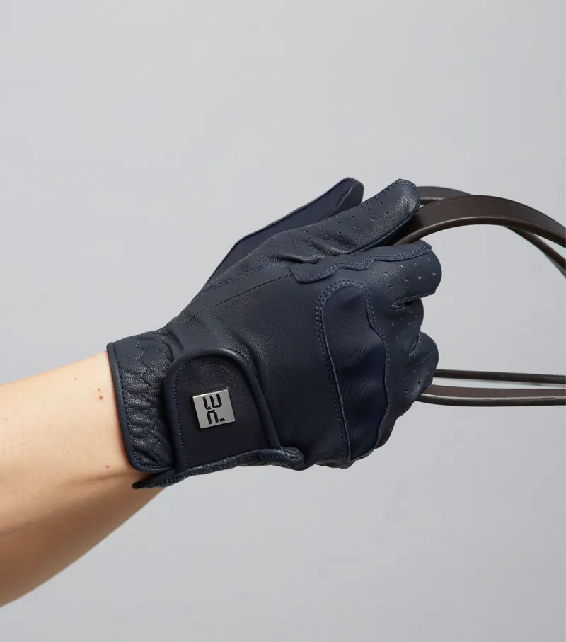 Premier Equine Mizar Ladies Leather Riding Gloves - Navy-1