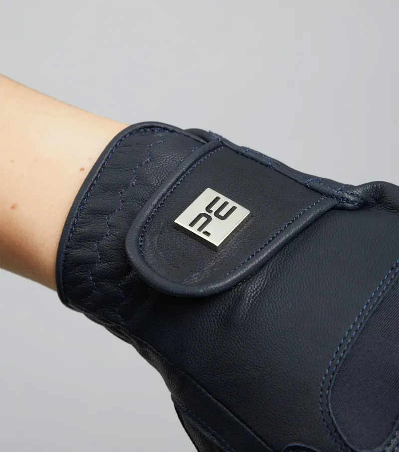 Premier Equine Mizar Ladies Leather Riding Gloves - Navy-2