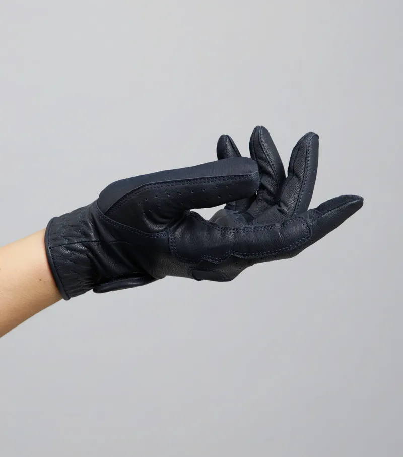 Premier Equine Mizar Ladies Leather Riding Gloves - Navy-3