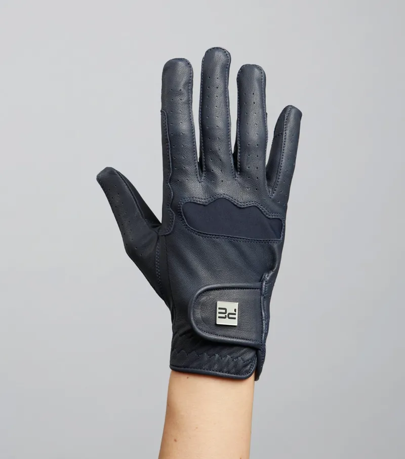 Premier Equine Mizar Ladies Leather Riding Gloves - Navy-4