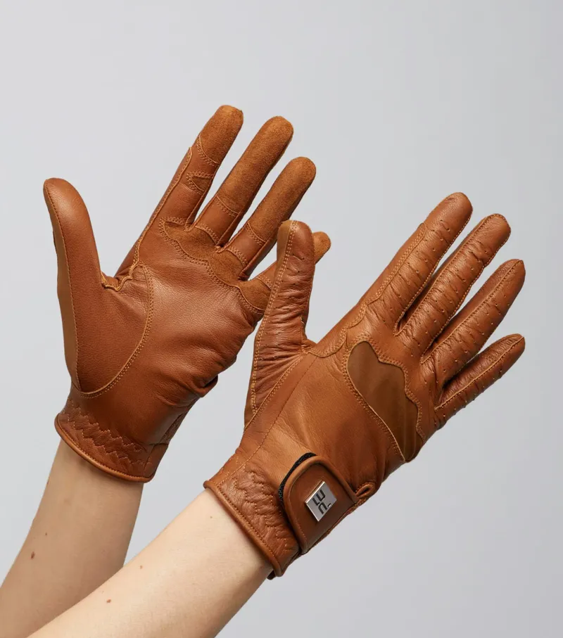 Premier Equine Mizar Ladies Leather Riding Gloves - Tan