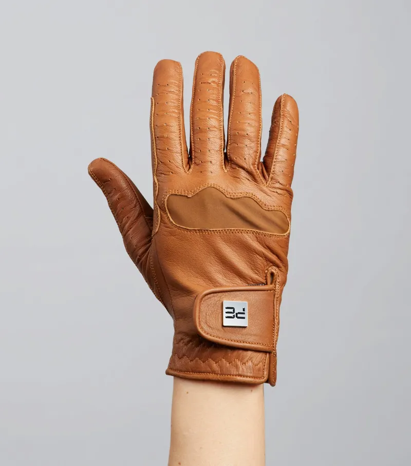 Premier Equine Mizar Ladies Leather Riding Gloves - Tan-4