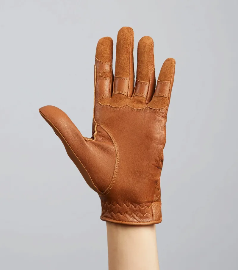 Premier Equine Mizar Ladies Leather Riding Gloves - Tan-5