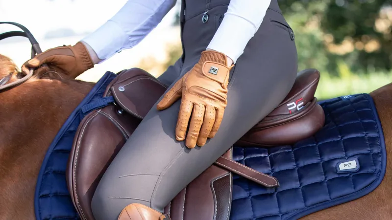 Premier Equine Mizar Ladies Leather Riding Gloves - Tan-6