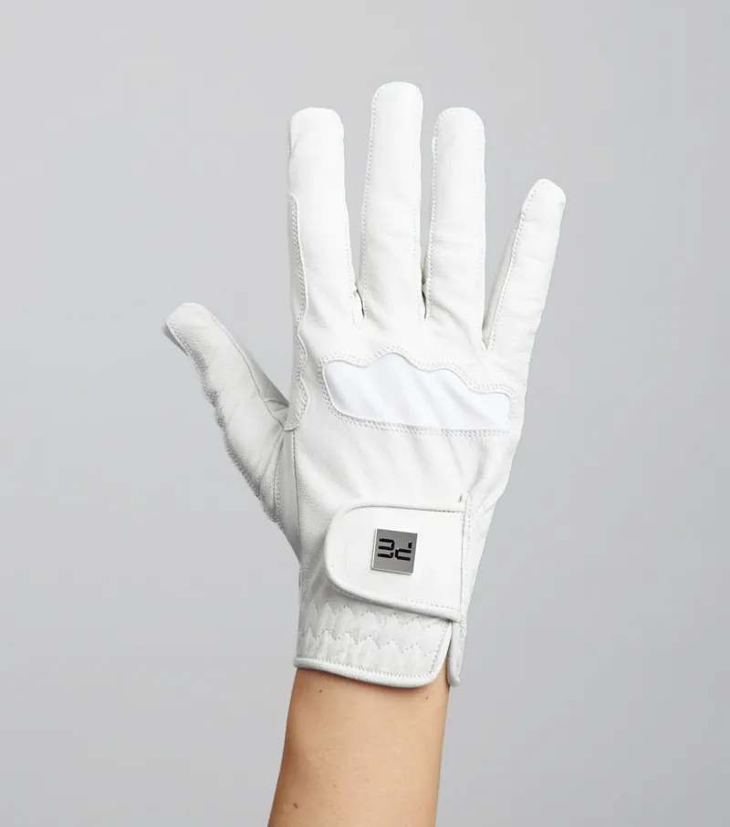 Premier Equine Mizar Ladies Leather Competition Riding Gloves - White
