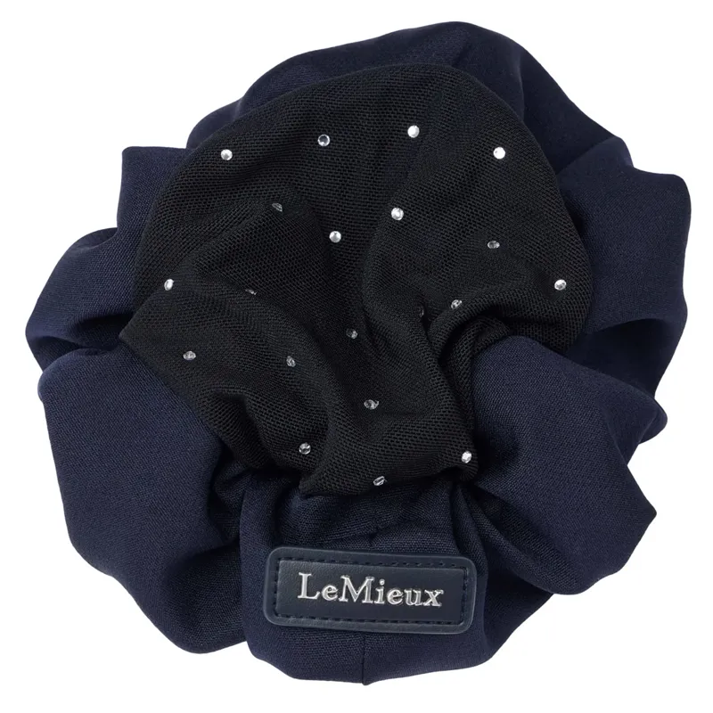 LeMieux Scrunchie with Crystal Hair Net  - Navy/Black 