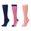 Dublin 3 Pack Socks - Navy Geo Floral